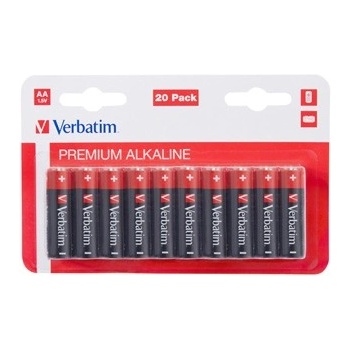 Verbatim 49877 Алкална батерия AA-LR6 Mignon, AA, 1.5V, блистер, 20 бр (49877)