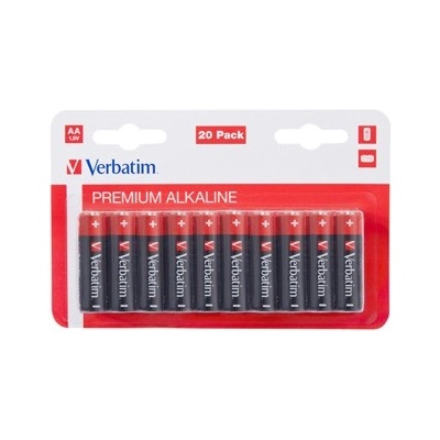 Verbatim 49877 Алкална батерия AA-LR6 Mignon, AA, 1.5V, блистер, 20 бр (49877)