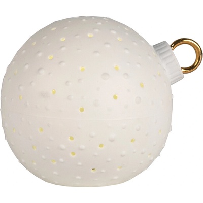 Textilomanie Porcelánová LED svetelná guľa DOTS