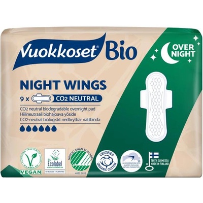Vuokkoset BIO Нощни превръзки с крила Night Wings (9 бр. )