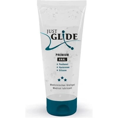 Анален лубрикант с пантенол и хиалурон Just Glide Premium Anal 200 мл