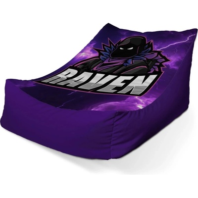 Sablio sedací vak lounge fortnite raven Fialová bouře 120 x 100 x 80 cm