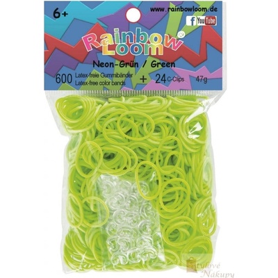RAINBOW LOOM Original gumičky 600 kusov svetlozelené neónová – Zboží Dáma