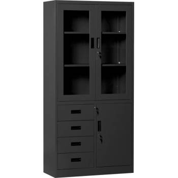 Метален шкаф cr-1278 e sand - черен