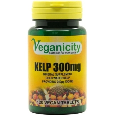 Veganicity Kelp zdroj jódu 300 mg 120 tabliet