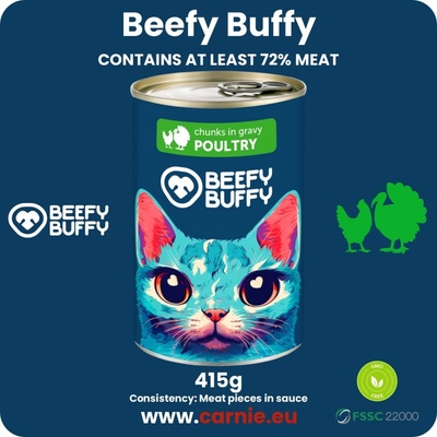Beefy buffy Hydinové kúsočky v omáčke 415 g