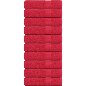 vidaXL Кърпи за ръце FROGN 10 бр. Червени 50x100 см 360 г/м2 (136928)
