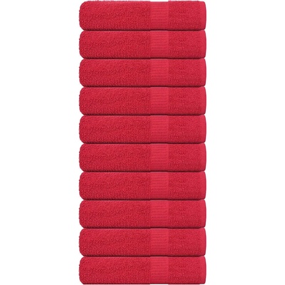 vidaXL Кърпи за ръце FROGN 10 бр. Червени 50x100 см 360 г/м2 (136928)