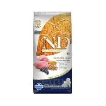 N&D Ancestral Grain Low Grain Dog Puppy M/L Lamb & Blueberry 12 kg