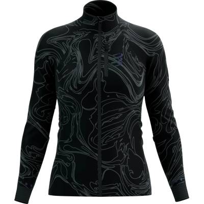 Compressport Дамско яке за бягане Compressport Women's Hurricane Windproof Jacket Aurora Running jacket - Black / Aurora Camo Print (128-0564-0114)