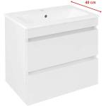 SAPHO Ezara - Шкаф за мивка, 58x39x54 см, 2 чекмеджета, бял гланц EZ592-3030 (EZ592-3030)