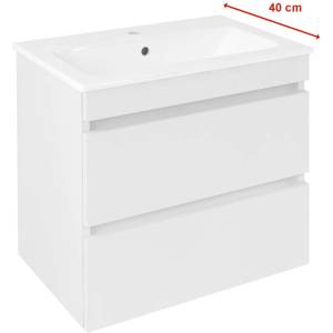 SAPHO Ezara - Шкаф за мивка, 58x39x54 см, 2 чекмеджета, бял гланц EZ592-3030 (EZ592-3030)