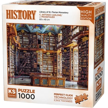 KS Games Пъзел KS Games от 1000 части - Библиотека на манастира Свети Флориан (20801)