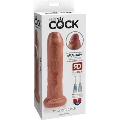 King Cock realistický dildo 18 cm tmavá tělová