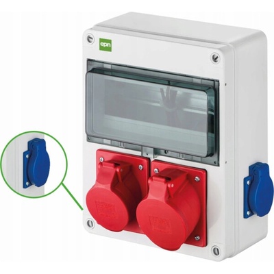Elektro-Plast Stavební rozvaděč RS 2x2P+Z 3P+N+Z 16A 3P+N+Z 32A 6228-00