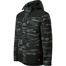 Rimeck Vertex Camo Pánska zimná softshellová bunda W56 camouflage dark gray