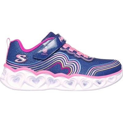 Skechers dievčenské športové tenisky Heart Lights tmavo modrá ružová biela