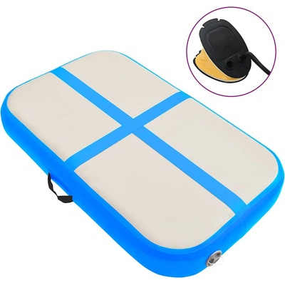 vidaXL Надуваем дюшек за гимнастика с помпа, 60x100x20 см, PVC, син (92656)