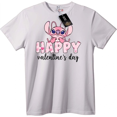 NOONEBRAND Тениска Stitch Честит Свети Валентин - 5XL, Black