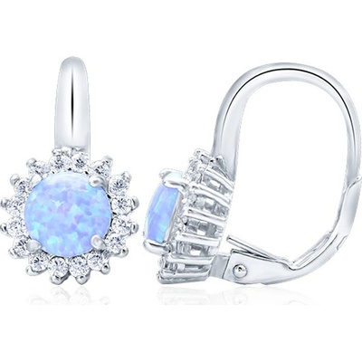 Mabell dámské stříbrné náušnice MARY CZ221PSS1369E-BLUEC45