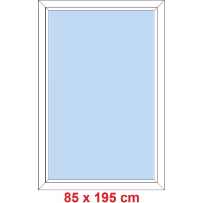 Soft Plastové okno 85x195 cm, FIX neotevíravé, Bílá