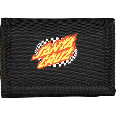 Santa cruz oval CHECK FLAME WALLET černá