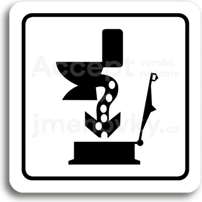 ACCEPT Piktogram septik - bílá tabulka - černý tisk
