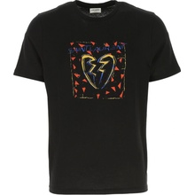 SAINT LAURENT Broken Heart Black tričko černá