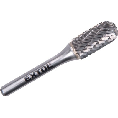 EXTOL INDUSTRIAL Fréza karbidová válcová s kulovým čelem, 10×20mm, stopka 6mm, sek střední, 77ab6dcea6d7