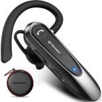 Techsuit Bluetooth слушалка Techsuit AirTalk (CB2) - 20 часа разговори, Dual Mic, Type-C - Черна (KF2360387)