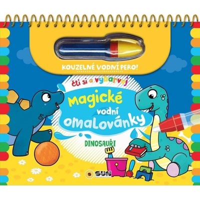 Dinosaury Čítaj a vyfarbuj Magické vodné omaľovánky