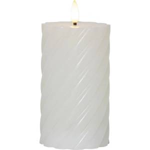 Star Trading LED свещ от бял восък, височина 15 см Flamme Swirl - Star Trading (064-24)