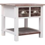 vidaXL Странична маса, кафява, 40x40x40 см, дърво от пауловния (284067)