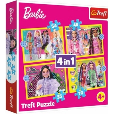 Trefl Šťastný svět Barbie 35 48 54 a 4v1 70 dielov