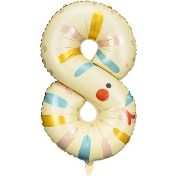 Party Deco Фолиев Балон Номер 8 - Змия, 55х88 см