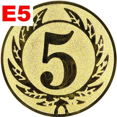 Emblém E5 PĚTKA umístění na sportovní pohár nebo medaili 50 mm