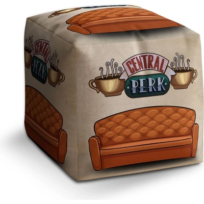 Sablio Taburet Kocka Seriál přátelé CENTRAL PERK Gauč: 40x40x40 cm