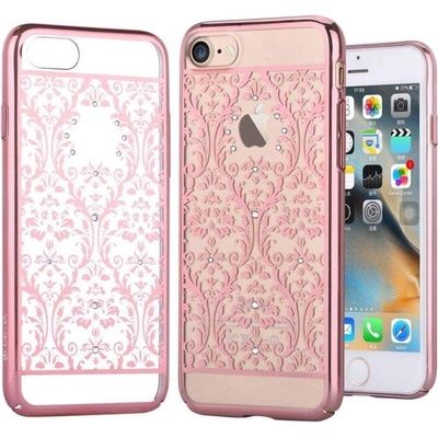 DEVIA Crystal Baroque Case - поликрабонатов кейс за iPhone 8, iPhone 7 (с кристали Сваровски) (розово злато)