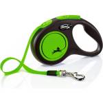 flexi NEW NEON поводище S до 15кг, 5м лента - зелено