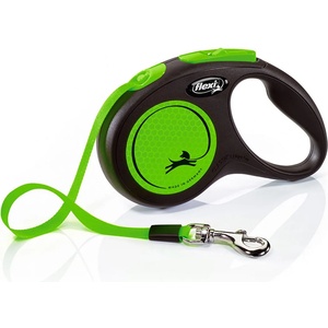 flexi NEW NEON поводище S до 15кг, 5м лента - зелено