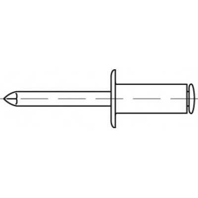 TOOLCRAFT TO-5444382 slepý nit 4 mm nerezová ocel 500 ks