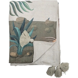 Bloomingville Зелено одеяло 130x155 cm Peacock - Bloomingville (82066563)