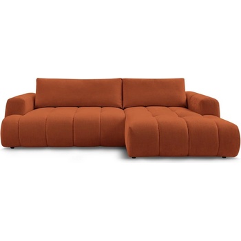 Bobochic Сгъваем/с място за съхранение ъглов диван в тухлен цвят (десен ъгъл) Fuji - Bobochic Paris (106525)