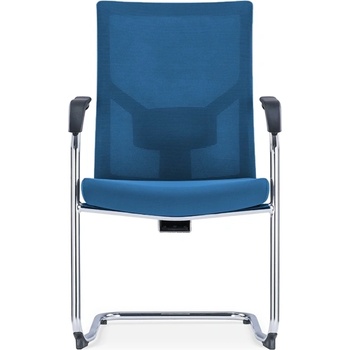 Image 1 of RFG Посетителски стол RFG Snow Black M, дамаска и меш, до 120 kg, тъмносиня сед (4010100367)