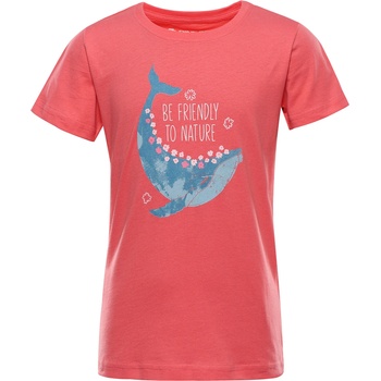 Alpine Pro Детска тениска от органичен памук ALPINE PRO TERMESO 2 корал варианта pd ALPINE PRO | Cherven | Момчешки | 92-98