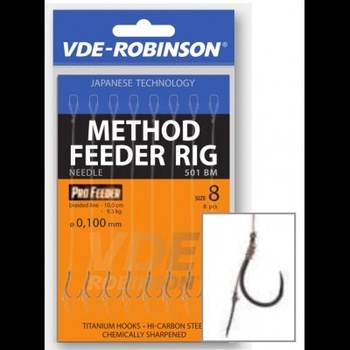 VDE-R Hotový nadväzec Braided Leader With Needle MF 503BN Sz6, Diam. 0,120 mm 8 ks