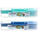 Holmes Products (Europe) Limited Кутия за обяд Sistema Divided To Go Bento Create с контейнер за кисело мляко и купа 1.48 л, микс цветове
