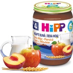 Hipp БИО Млечна каша "Лека нощ" грис ябълки и праскови 4м+ 190г