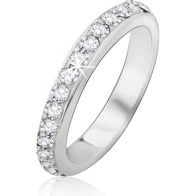 Šperky eshop Stříbrný prsten 925 se zasazenými čirými kamínky J12.10