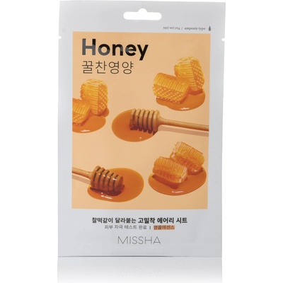 Missha Airy Fit Honey rozjasňujúca plátienková maska 19 g